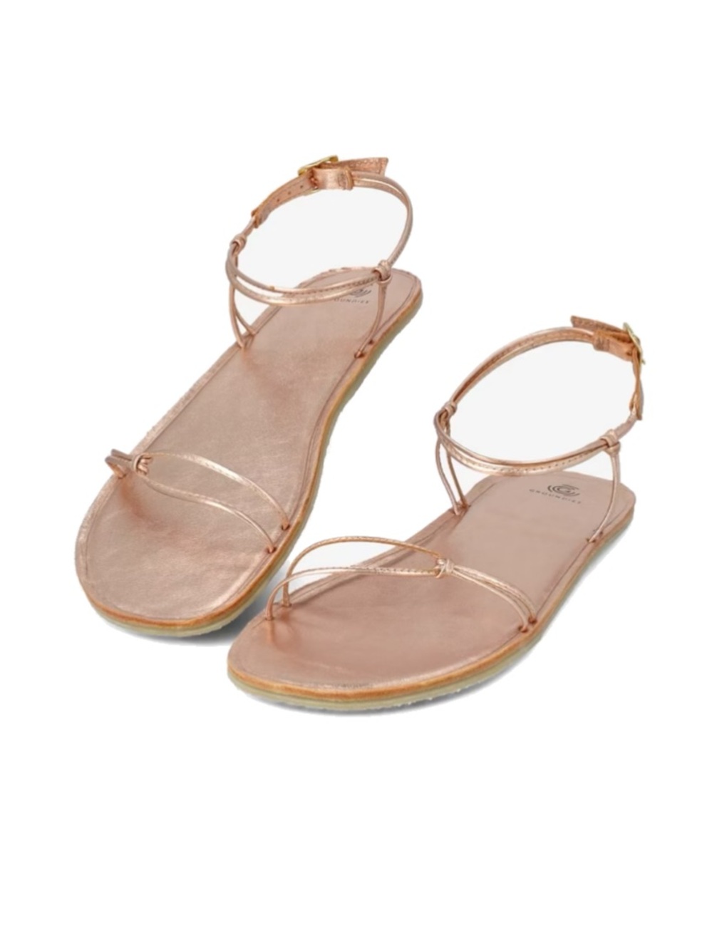 NWB Groundies Cadiz Barefoot Sandals Rose Gold size EU 40